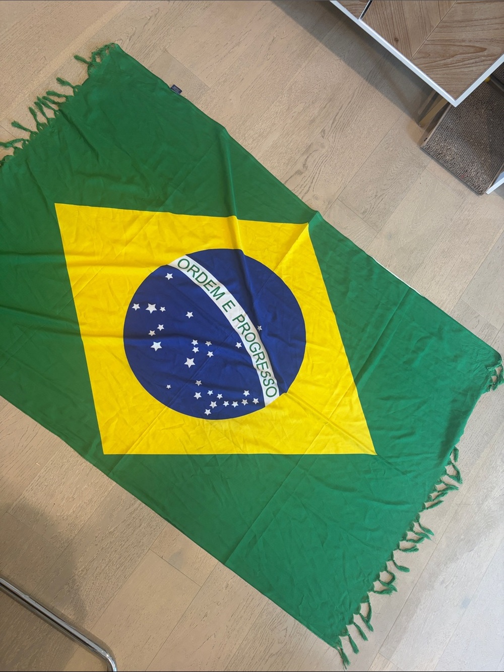 Brazil Flag Beach Towel - Green Yellow Blue